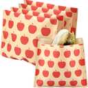 Outus 100 Pcs Paper Sandwich Bags Sealable Lunch Storage Bags Snack Burger Wrappers for Candies, Cookies, Goodies, Chocolates, Desserts(Fruit Patterns)