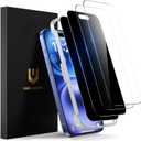 UNBREAKcable 4PCS Screen Protector for iPhone 16-2 Privacy Tempered Glass+2 Clear Glass Double Shatterproof [Easy Installation Frame] [9H Hardness] [Case Friendly] Anti-Scratch for iPhone 6.1 inch
