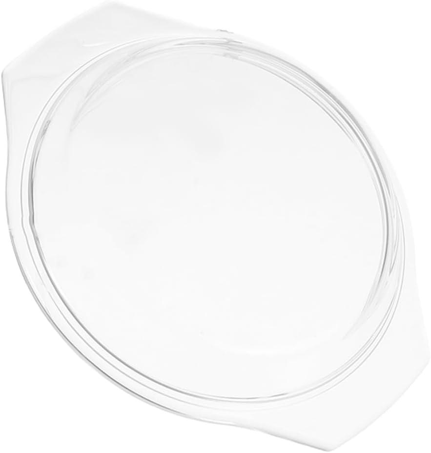 HEMOTON Glass Microwave Cover Splatter Proof Lid Food Bowl Lid Reusable Heat Retention Easy to Carry (23.60X20.20X2.70CM)
