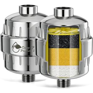 Heavy Duty Shower Filter 2 Pack,High Output Shower Water Filter - Shower Head Filter 99% Removal for Hard Water, Chlorine, Fluoride,Heavy Metals and Harmful Substance - Skin & Hair Care Solution