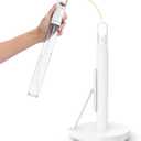 simplehuman Standing Paper Towel Holder with Spray Pump, White Stainless Steel