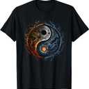 Yin Yang Cosmic Duality Art for Meditation and Peace T-Shirt, Size: L
