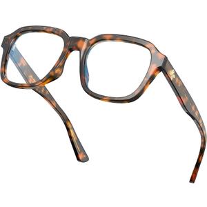 VISOONE Oversized Square Blue Light Blocking Glasses Fashion Computer Eyewear for Women and Men BENNETT (Coco Tortoise)