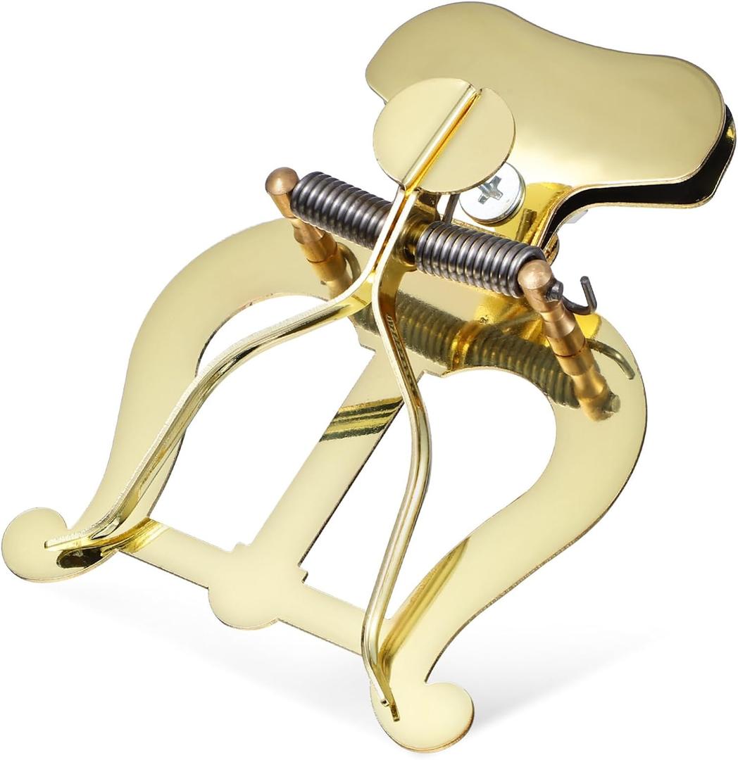 2 x Milisten Trombone Lyre Clip on Flip Folder Marching Band Music Flip Folder Holder Secure Clamp for Sheet Music 4.33X3.26X1.37In