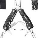 MINI Multitool Pliers, Birthday Christmas Gifts for Men Boyfriend Dad Husband Women, Pocket Knife 14-In-1, Rugged and Practical Portable Computer and Bike Gadgets, Black Camping and Survival Tools