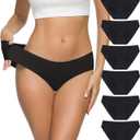 ALTHEANRAY Women's Seamless Hipster Underwear No Show Panties Soft Stretch Bikini Underwears Multi-Pack (Large, Color11)