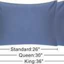 NTBAY Standard Cotton Pillowcases - Envelope Closure 20x26 Pillowcases Set of 2, Breathable and Soft Bed Pillow Cases, Denim Blue