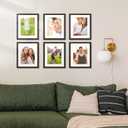 upsimples 10x12 Picture Frame Set of 5, Display Pictures 7x9 with Mat or 10x12 Without, Wall Gallery Poster Frames, Black