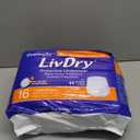 LivDry Adult Diapers Large Incontinence Underwear, Overnight, Leak Protection, 16-Pack