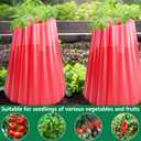 Adnee 10 Pack Wall of Water Plant Covers-17 x 18.3 Inch Water Wall Plant Protector for Tomato Plants- Early Season Insulating Plant Protective Cover for Winter Frost Protection(Red)