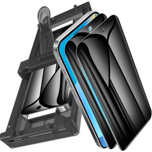 2 Pack for iPhone 17 Pro Privacy Screen Protector Film (NOT Glass), Anti-Spy Flexible PET Film Screen Protector for iPhone 17 Pro with [Easy Installation Tray], Ultra-Thin, Non-breakable