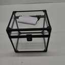 FRENESSA Portable Makeup Case Clear Crown Box Cosmetics Display Case Toiletry Organizer Box Transparent Acrylic Artists Train Case Travel Makeup Tools Storage for Vanity Bathroom Counter Dresser Case (Black)