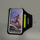 Running Armband with Earphone Bag Cell Phone Armband for iPhone 16 15 Pro 14 Plus 13 11 XR XS, Galaxy S24/S10 Water Resistant Sports Phone Holder Case & Zipper Slot Car Key Holder for 6.9 inch Phone (Black (Up to 6.9''))