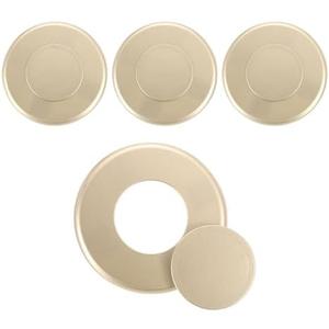 uxcell 3pcs Pipe Wall Covers 51mm/2" ID Round Self-Adhesive Wall Hole Cover Plate with Removable Snap-In Hole-Free Cover for Wall Wire Hole Air-Conditioning Dust Pipe Faucet, Gold