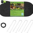 KOBAZ Flat Soaker Hose 15 ft Save 70% Water, Leakproof Design Double Layer Drip Sprinkler Hose for Garden Bed