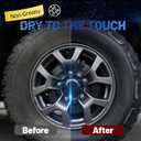 Tire Shine Spray Deep Tire Black Finish Long-Lasting UV Protection High Gloss Tire Coating Showroom New Wet Shine with Easy Applicator Pad & Towel Safe for Cars, Trucks, SUVs, RVs - 9 fl oz