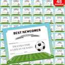 Motipuns 48pcs Soccer Award Certificates End of Season Soccer Team Awards Sports Ceremony Paper Achievement Certificates School Student Reward Teacher Class Motivation Supply 8.5x11inch