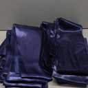 Bencailor 24 Pcs Navy Blue Satin Table Runner Bulk 12 x 108 Inches Long Table Runners Bright Smooth Fabric Tablecloth for Wedding Banquet Birthday Valentines St Patrick's Day Party Decorations