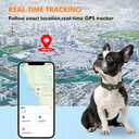 2-in-1 GPS Tracker for Dogs: Smart Pet Collar with Real-Time Tracking,No Monthly Fee/Subscription (iOS Only) Waterproof, Anti-Lost,365-Day Long Battery Life GPS Tracker Dog Collar(Tracker Included)
