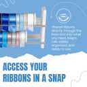 ArtBin Ribbon Storage Rack | Ribbon Spool Holder | Ideal for Craft Rooms & Studios, Gift Wrapping Stations, Small Craft Shops, Boutiques - White