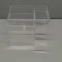 Youdepot Acrylic Face Towel Holder with Drawer – 4-Layer Disposable Face Towel Holder Organizer Box – Bathroom Countertop Storage for Cotton Pads, Swabs, and Skincare(Clear)