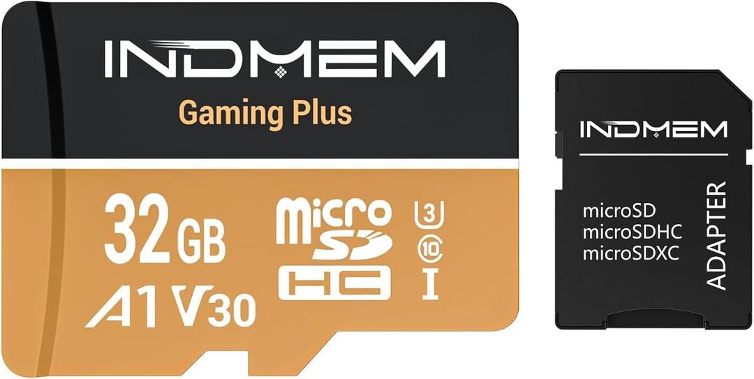 Micro SD Card 32GB High-Speed Performance (90MB/s Read, 25MB/s Write), Compatible with DSLR, Drone, Action Camera & Portable Devices1 microSD Card +1 Adapter