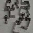 10 Pcs 304 Stainless Steel C Clamp Mini Tiger Clamp 1Inch Heavy Duty Metal U Clamps with Stable Wide Jaw Opening for Mounting Metal Working Woodworking(10 Pcs, 2 9/16 Inch)