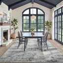 Toneed Abstract Area Rug 8x10 Modern Washable Rug Soft Non Slip Rug Low Pile for Bedroom Living Room Dining Room Grey