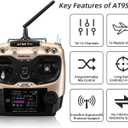 Radiolink AT9S Pro 10/12 Channels 2.4GHz RC Transmitter and Receiver R9DS Radio Remote Long Range Control for FPV Racing Drone/Quad/Airplane and More (Mode 2 Left Hand)