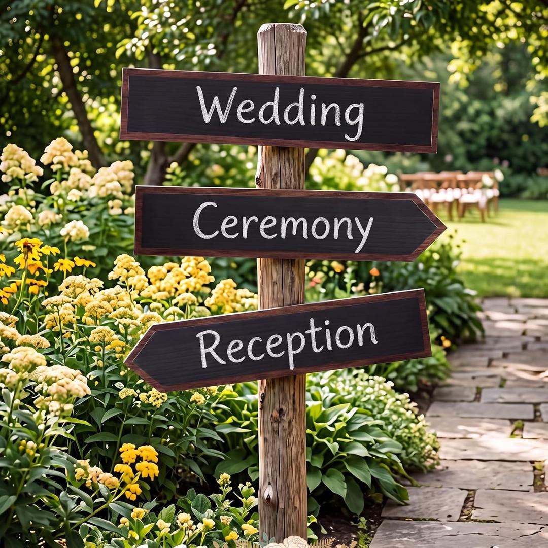 3 Pcs Blank Wooden Arrow Chalkboard Signs for Craft, Dark Brown, 20 x 4 inches