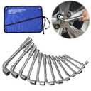 CNQLIS 12 Pcs L-Type Pipe Perforation Elbow Wrench Set, L Shaped Hex Socket Wrench Set, 6-20mm, Chrome Alloy Steel, 6 Point,Metric