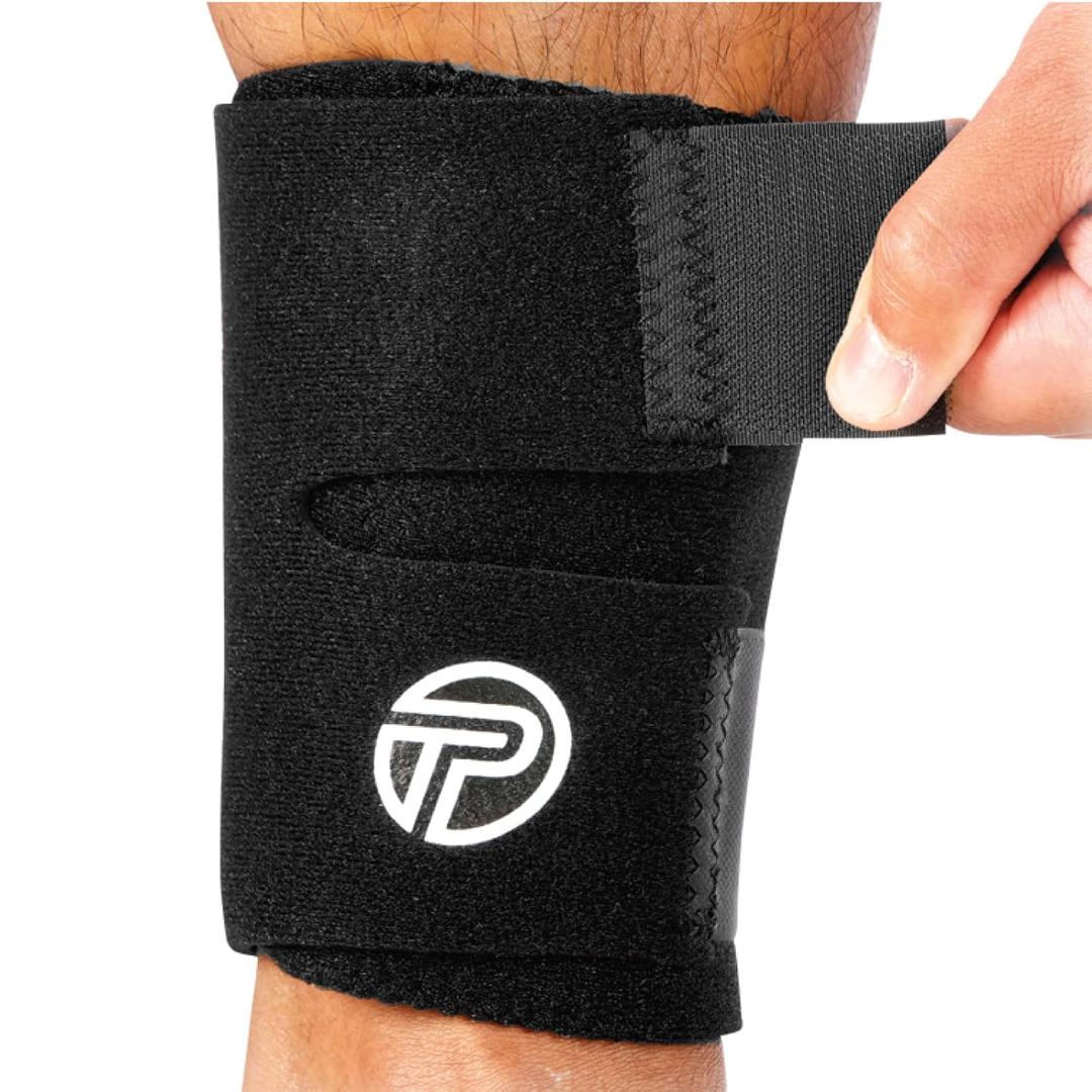 Pro-Tec Athletics Shin Splints Compression Wrap, Shin Splints Discomfort Relief, Shin Splint Compression, Adjustable, Men and Women, Calf Muscle Support, Leg Compression Support, Black, Men & Women