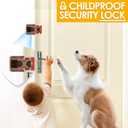 Home Security Door Lock with 8 Screws, Childproof Door Reinforcement Lock, Withstand 800 lbs for Inward Swinging Door,Night Lock to Defend Your Home (Copper)