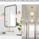 Modern Wall Sconce Industrial Mid Century Bathroom Vanity Wall Light with White Globe Glass Lampshade Brushed Brass Finished Lighting Fixture (Gold Color)
