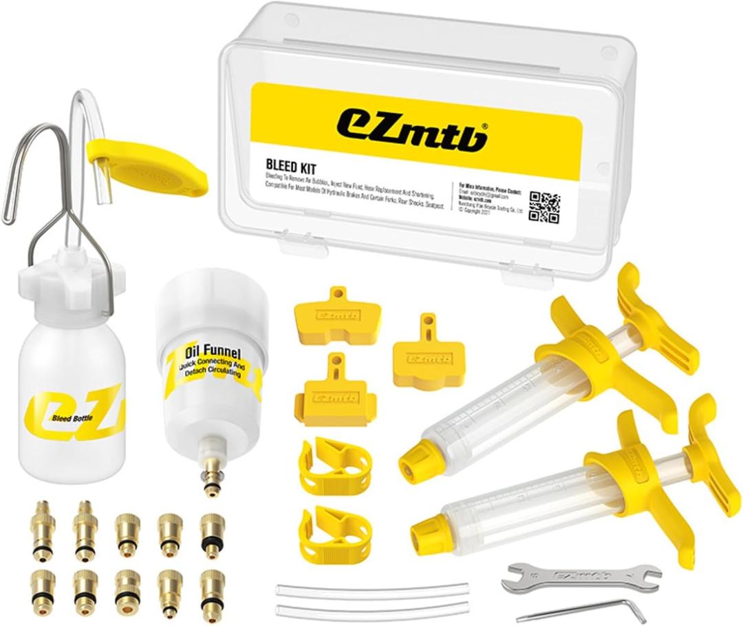 Brake Bleed Kit Bicycle Hydraulic Disc Brake Oil Mineral for Shimano, MAGURA, TEKTRO, SRAM Series Bike Brake Repair Tools, 2022 STD Metal joint