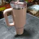 STANLEY Quencher ProTour Flip Straw Tumbler with Leakproof Lid | Built-In Straw & Handle | Cupholder Compatible for Travel | Insulated Stainless Steel Cup | BPA-Free (40 Ounces, Oasis Peach Whip Gloss)