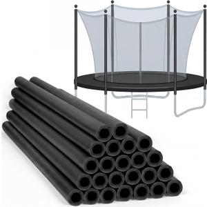 Gemscream 12/24 Pcs 1.26" ID Trampoline Pole Foam Sleeve 35.4" Length 2026 Upgrade Materials Waterproof Trampoline Poles Cover Replacement for Outdoor Accessories