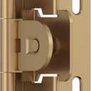 Amerock BPR8719CZ | Cabinet Hinge | 1/2 in (13 mm) Overlay Single Demountable | Partial Wrap | Champagne Bronze | Kitchen Cabinet Door Hinge | 1 Pair/2 Pack | Functional Hardware