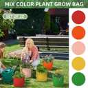 20 Pack 15 Gallon Grow Bags, Colorful Potato Plant Grow Bags with Handles, Nonwoven Garden Fabric Pots for Vegetable Fruit Flowers Herbs Tomato Potato Growing (15 Gal)