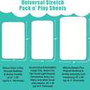 Stretchy Pack and Play Fitted Sheets: 2 Pack Mini Crib Sheets 38x26 - Soft Cozy Material - Fits Most Playards and Travel Playpens, Pack n Play, Nursery Daycare Bedding Essentials, Whale Cloud Print