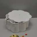 13.3"Semi Flush Mount Ceiling Light Fixture, 3-Light Modern Close to Ceiling Light With Fabric Flower-Shaped Shade, Light Fixtures Ceiling Mount for Bedroom Nursery Kids Room Living Room(Gold)