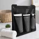 Mesh Shower Caddy Bag Portable Quick Dry Shower Tote with Zipper, 8 Pockets, Dorm Room & College Essentials, Hanging Bathroom Bag for Gym, Travel, Beach, Swimming, Camping