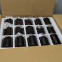 KEYWING 8 oz Candle Jars with Lids, 30 Pack Amber Glass Jars with Black Metal Lids, Round Candle Containers, Empty Jar for Making Candles, Powder, Liquid, Cream