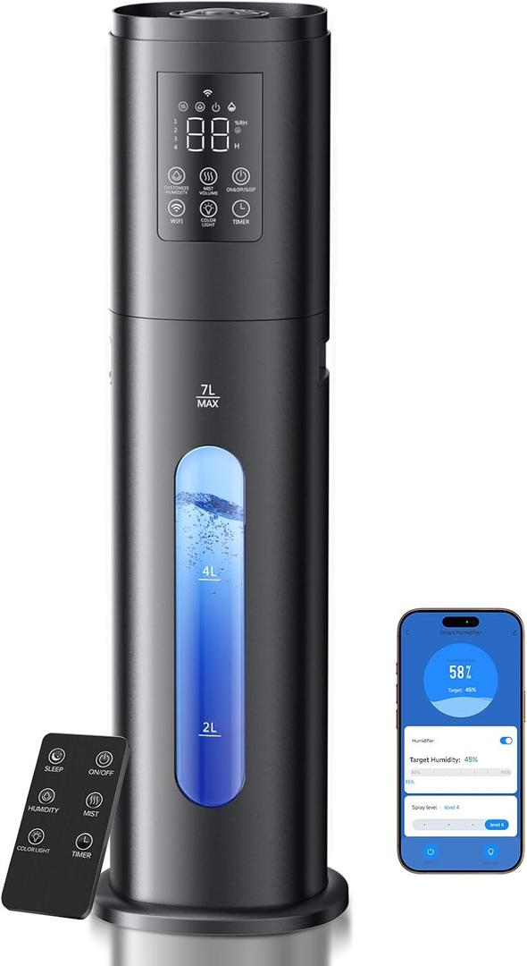 Humidifiers for Bedroom Large Room with 4 Mist Levels Large Humidifier