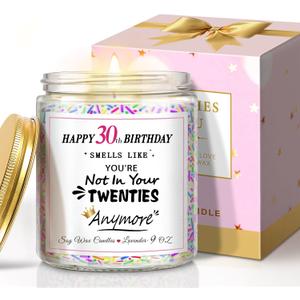 2 x Happy 30th Birthday Candle with Sprinkles - Unique Gift for Her, Sister, Best Friend, Wife, Coworker or Bestie Turning 30 2 x Happy 30th Birthday Candle with Sprinkles - Unique Gift for Her, Sister, Best Friend, Wife, Coworker or Bestie Turning 30
