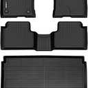 HAFIDI Floor Mats & Cargo Liner Set Fit for 2021-2026 Ford Bronco Sport All Weather Protection TPE Anti-Slip Automotive Full Set Floor Liners Custom Accessories - Black