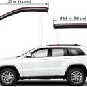 Lightronic Extra Durable Clip-on in-Channel Auto Vent Window Visor, Fits 2011-2021 Jeep Grand Cherokee, UV Protection Rain Guard, Original Wind Deflector, No-Drill Easy Install, Dark Smoke, 4-Pcs