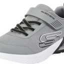 Skechers Microspec Max II 403930L Boys' Toddler-Youth Sneaker (3.5 Big Kid, Grey/Black)