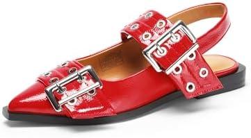 DREAM PAIRS Women's Slingback Ballet Flats, Pointed Toe Buckle Comfortable Dress Slip-on Flat Shoes