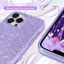 MATEPROX Compatible with iPhone 13 Pro case Bling Sparkle Cute Girls Women Protective Cover for iPhone 13 Pro 6.1" 2021(Purple)